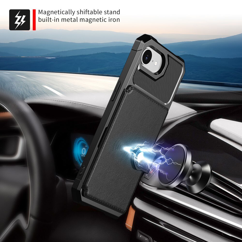 Funda con tarjetero Tough Multi-slot iPhone 16e Negro