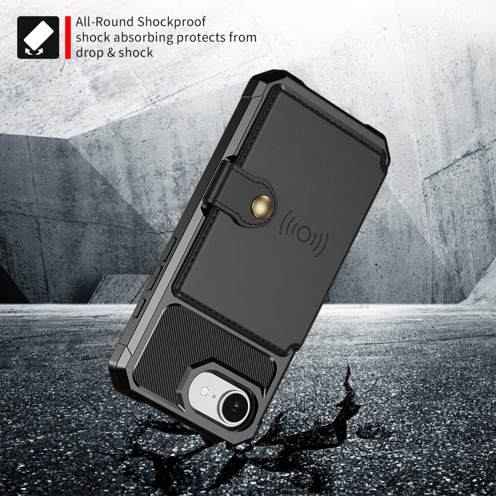 Funda con tarjetero Tough Multi-slot iPhone 16e Negro