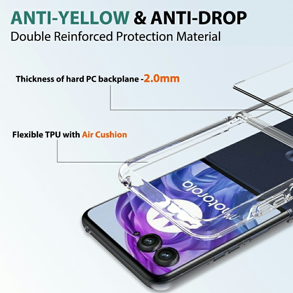 Funda híbrida para Motorola Razr 60 Ultra Transparente