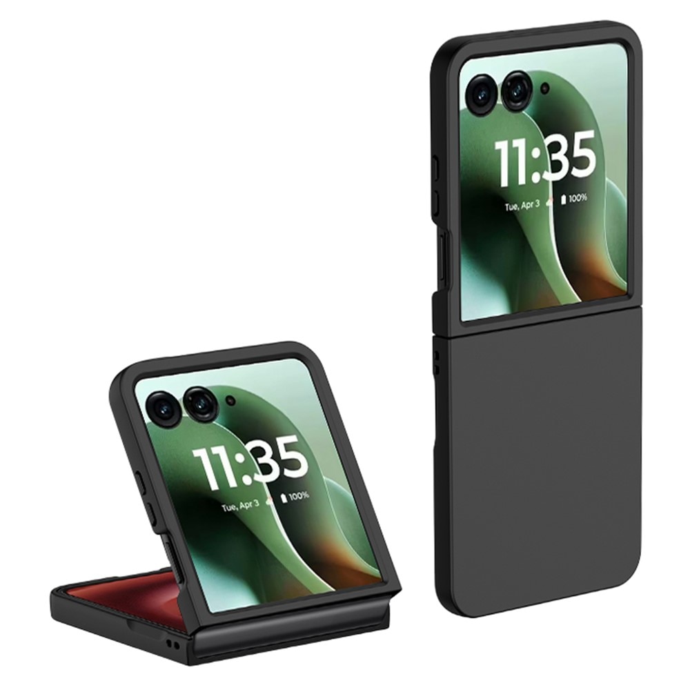 Funda rígida engomada Motorola Razr 60 Ultra, Negro