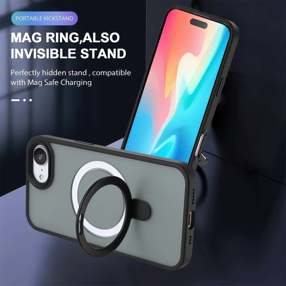 Funda híbrida MagSafe Ring iPhone 16e Negro