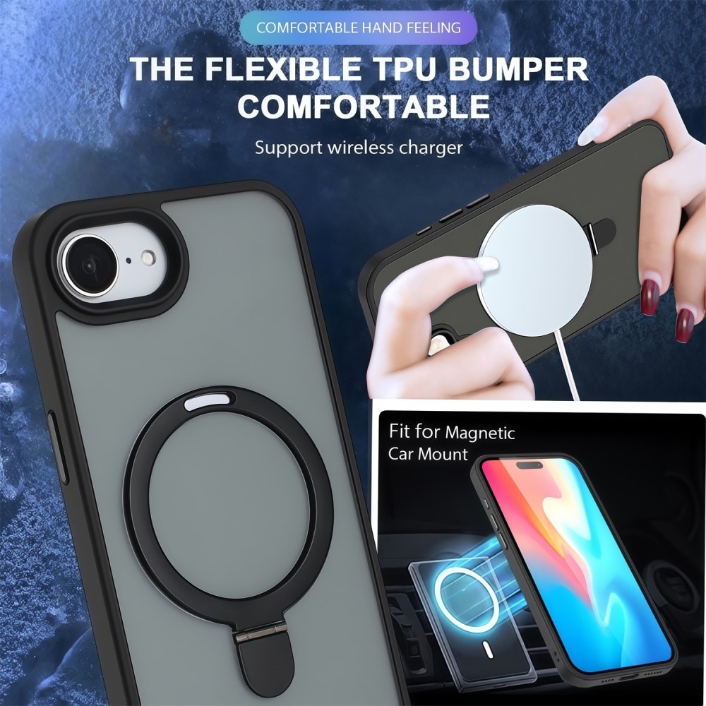 Funda híbrida MagSafe Ring iPhone 16e Negro