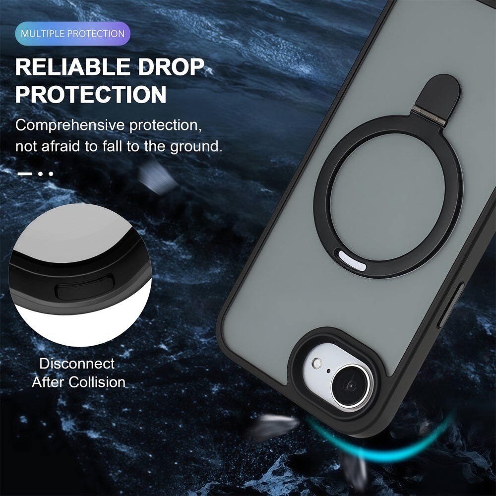 Funda híbrida MagSafe Ring iPhone 16e Negro
