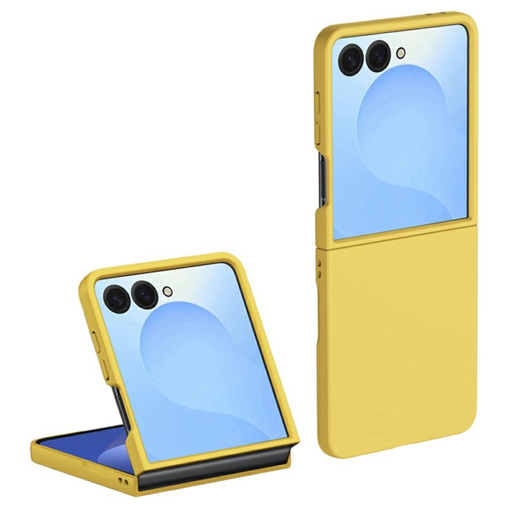Funda rígida engomada Samsung Galaxy Z Flip 7 Amarillo