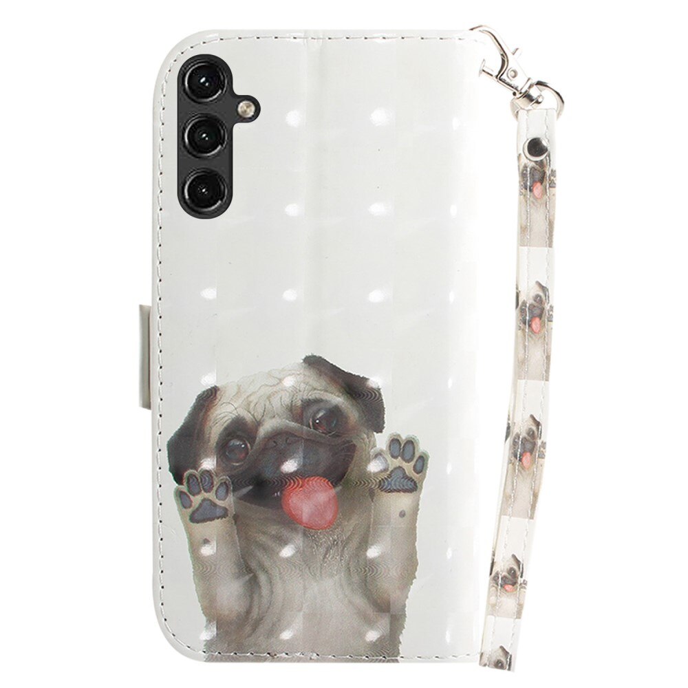 Funda cartera 3D Samsung Galaxy A14 perro