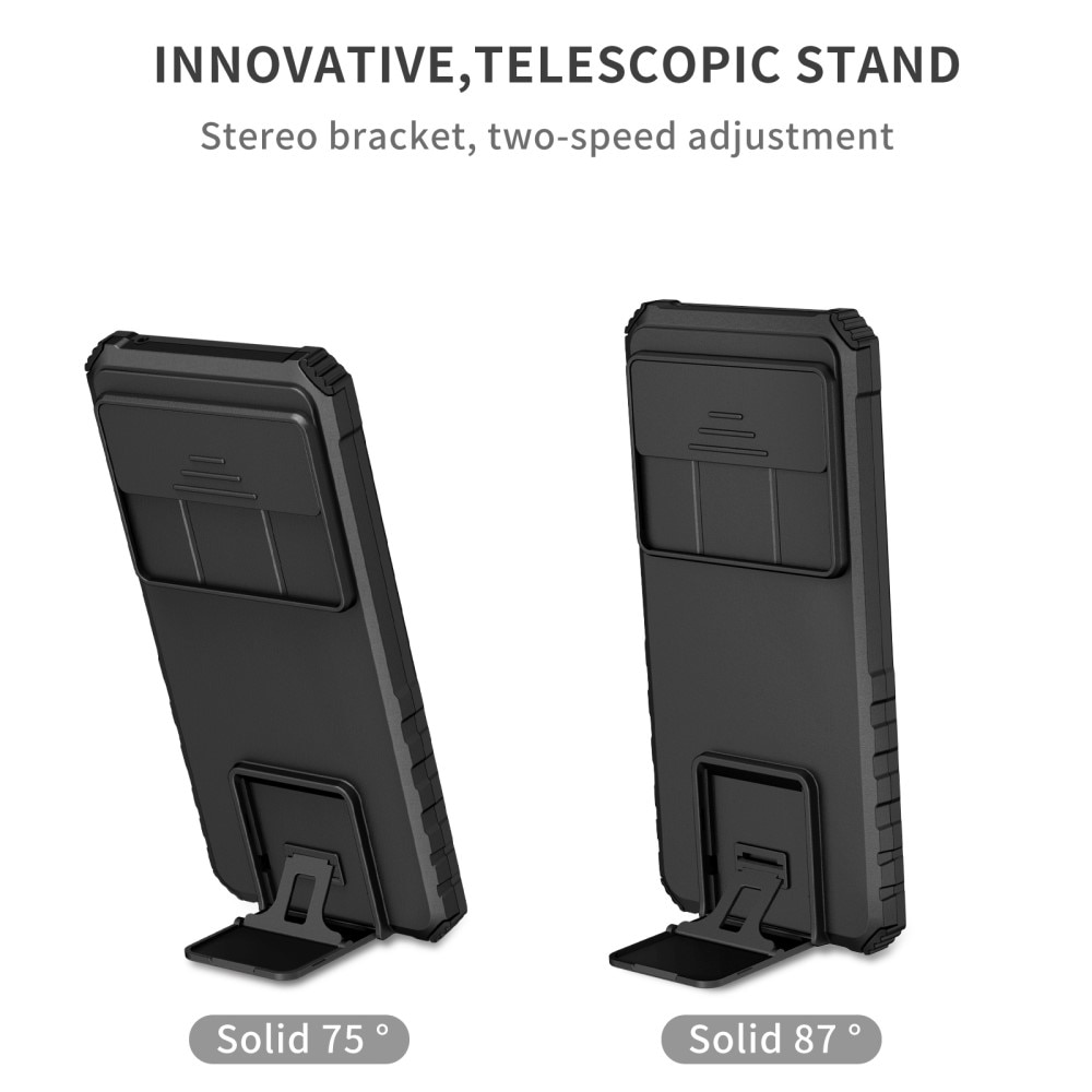 Funda Kickstand con Protector Cámara Google Pixel 9 Pro XL Negro