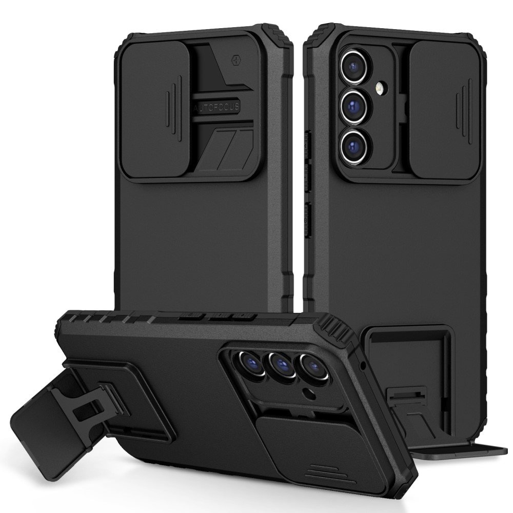 Funda Kickstand con Protector Cámara Samsung Galaxy A56 Negro