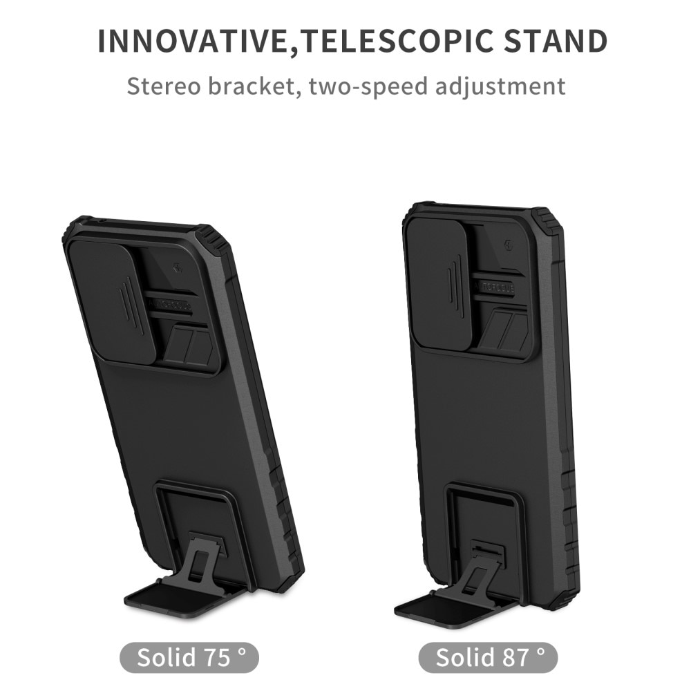 Funda Kickstand con Protector Cámara Samsung Galaxy A56 Negro