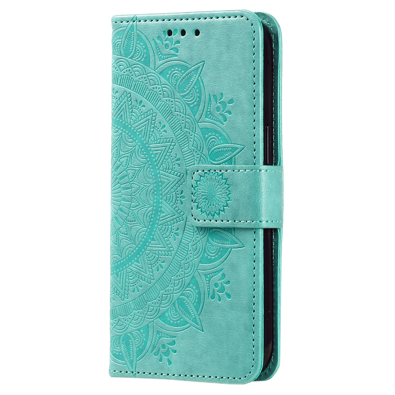 Funda de Cuero Mandala Samsung Galaxy A17 Verde