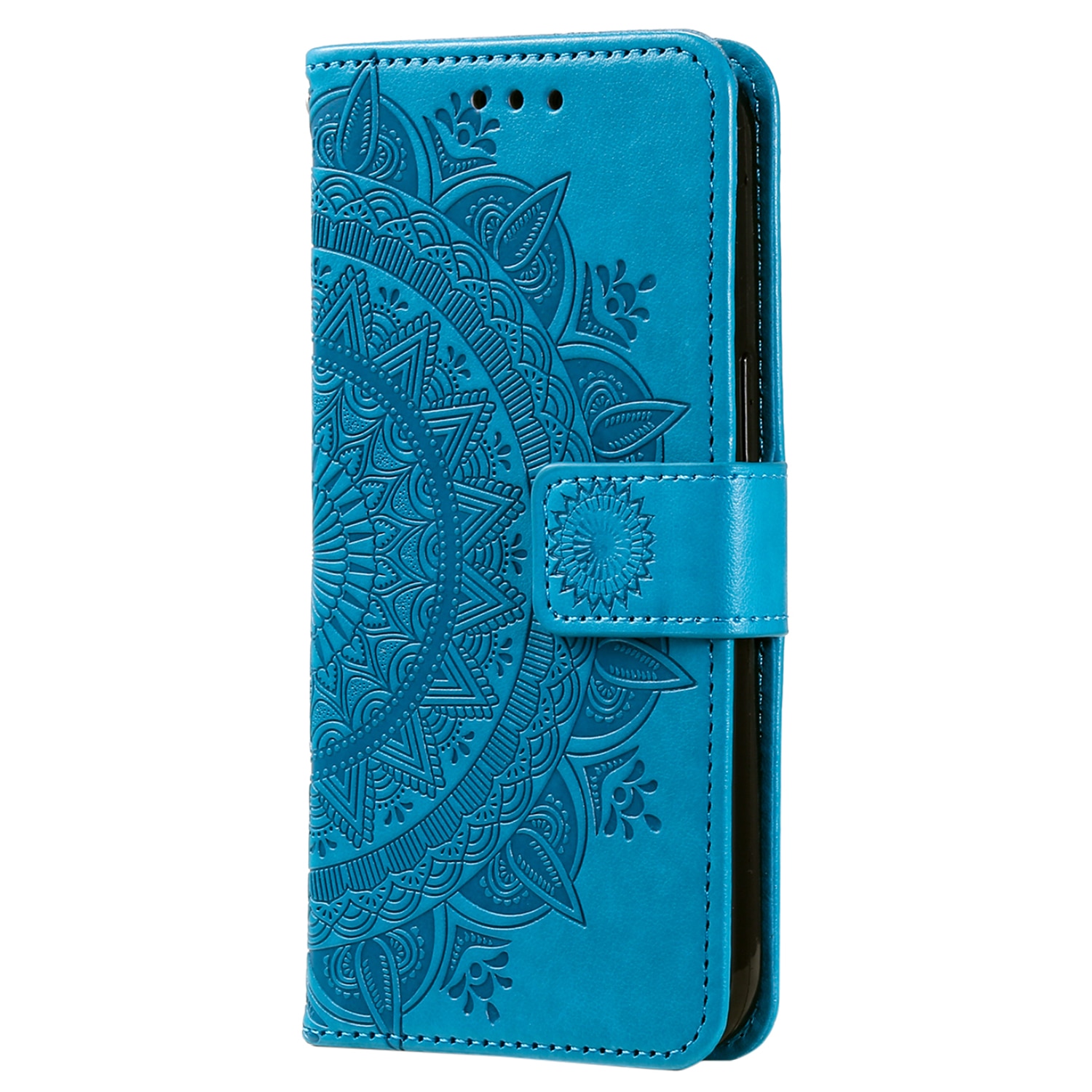 Funda de Cuero Mandala Samsung Galaxy A17 Azul