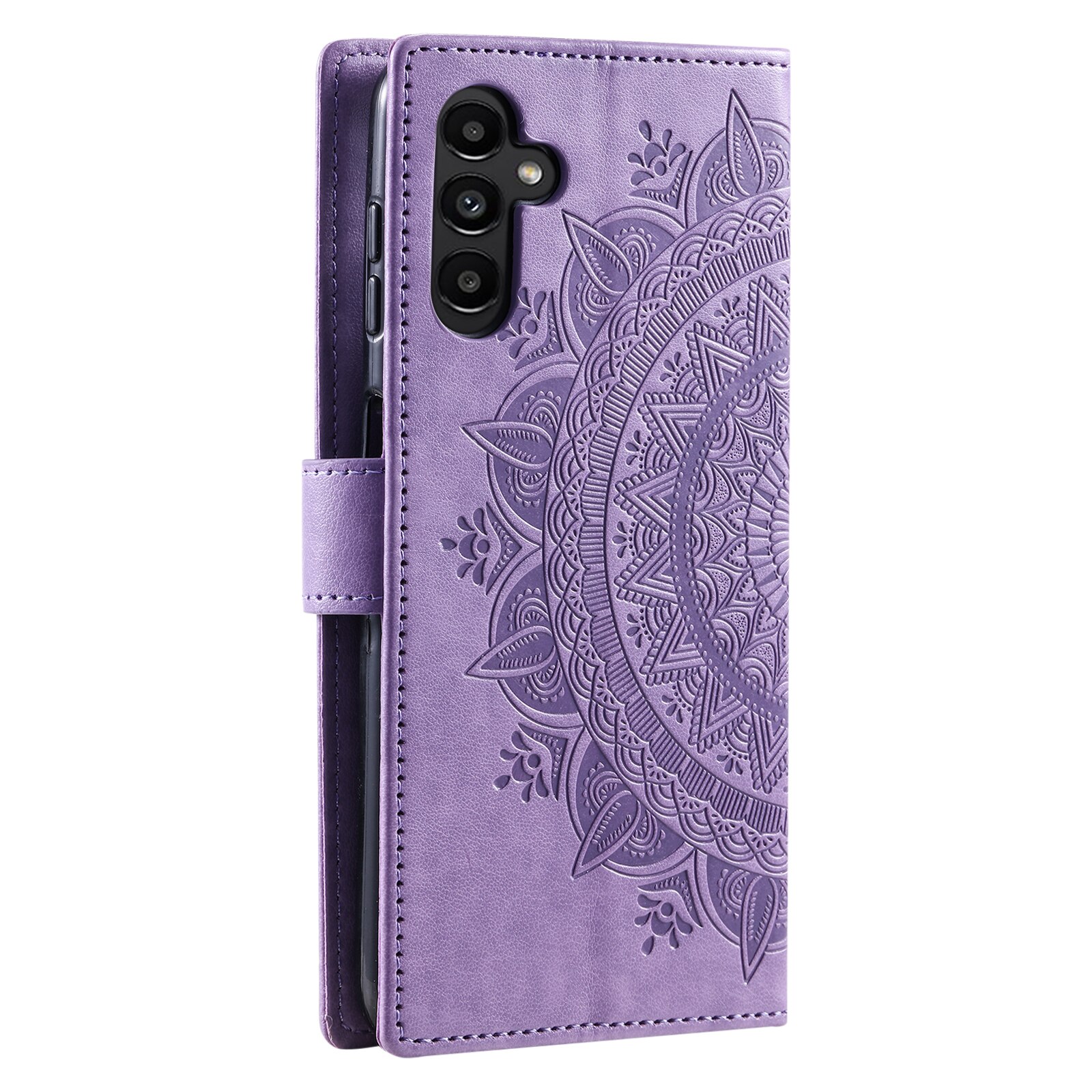 Funda de Cuero Mandala Samsung Galaxy A17 Púrpura