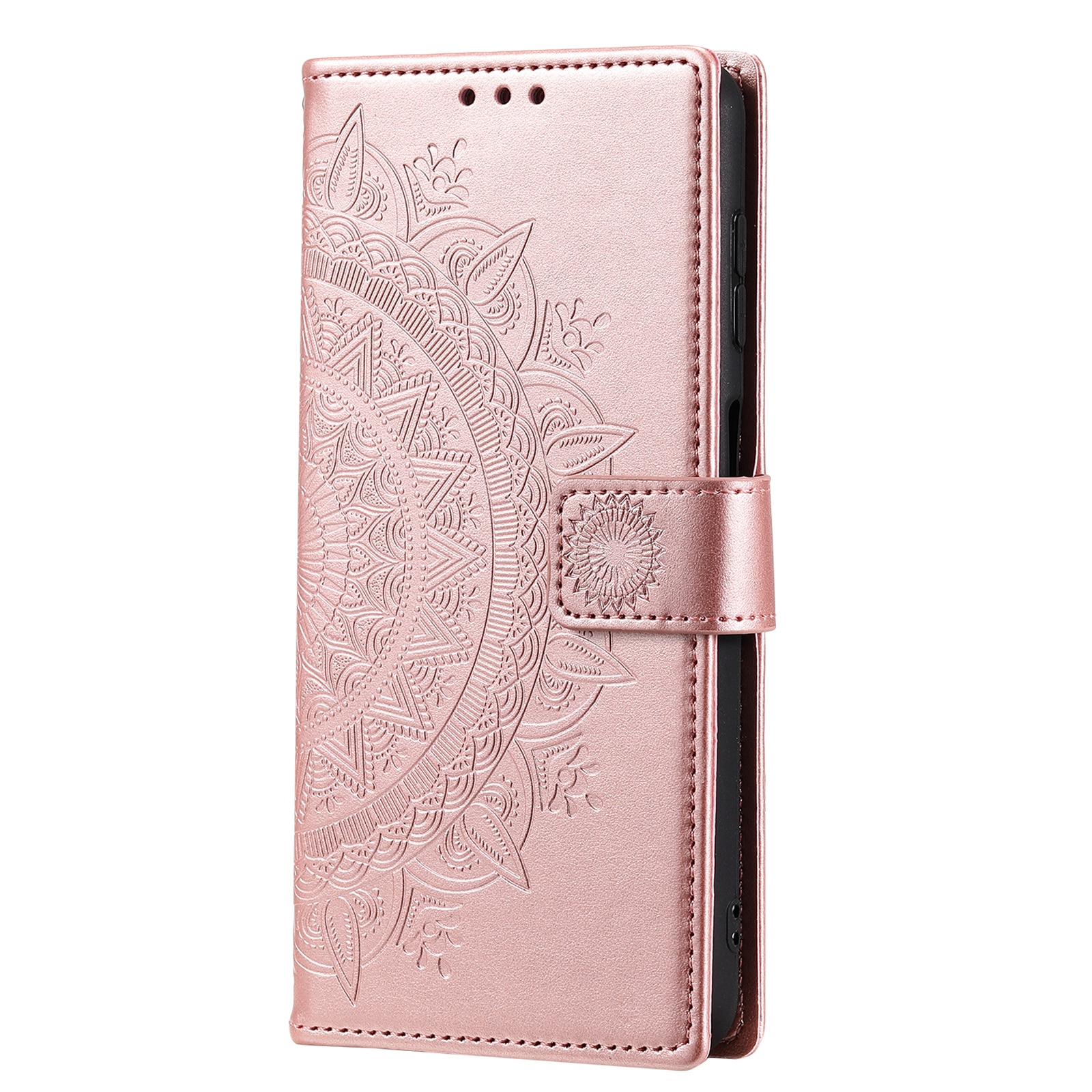 Funda de Cuero Mandala Samsung Galaxy A17 Oro rosa