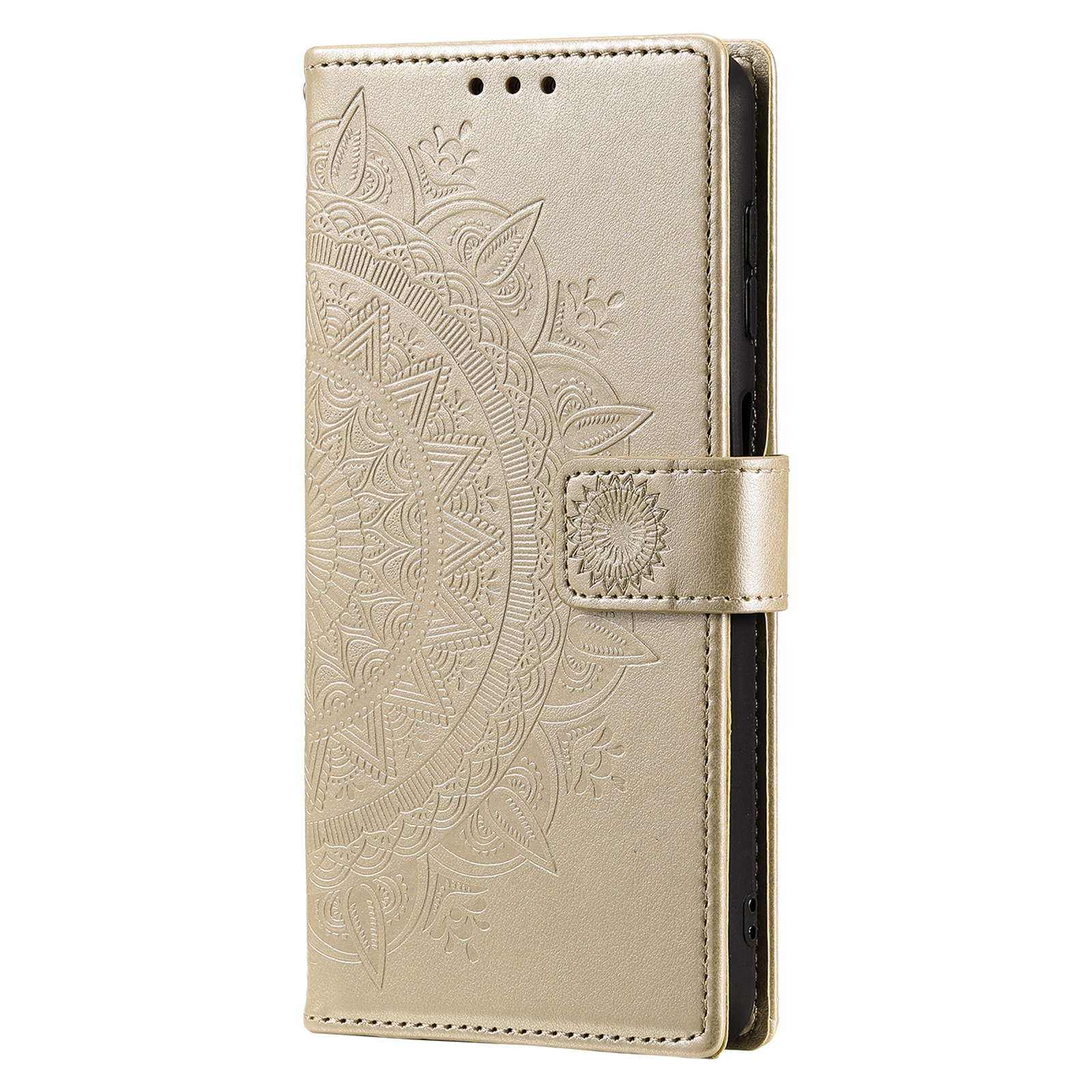 Funda de Cuero Mandala Samsung Galaxy A17 Oro