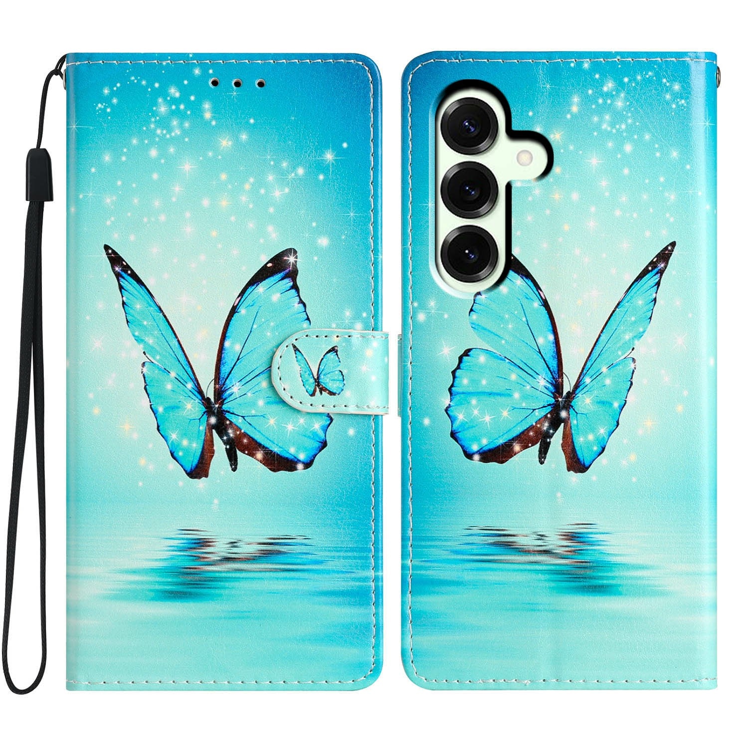 Funda cartera Samsung Galaxy S25 FE mariposas azules
