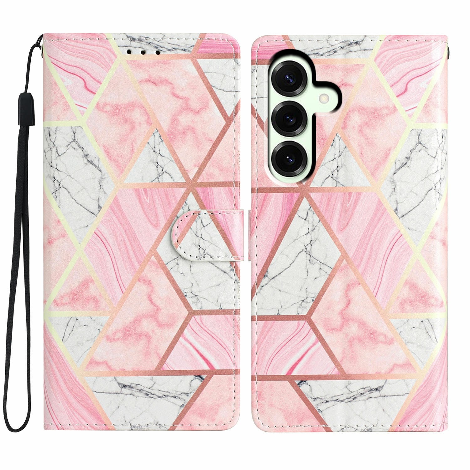 Funda cartera Samsung Galaxy A17 Mármol rosado