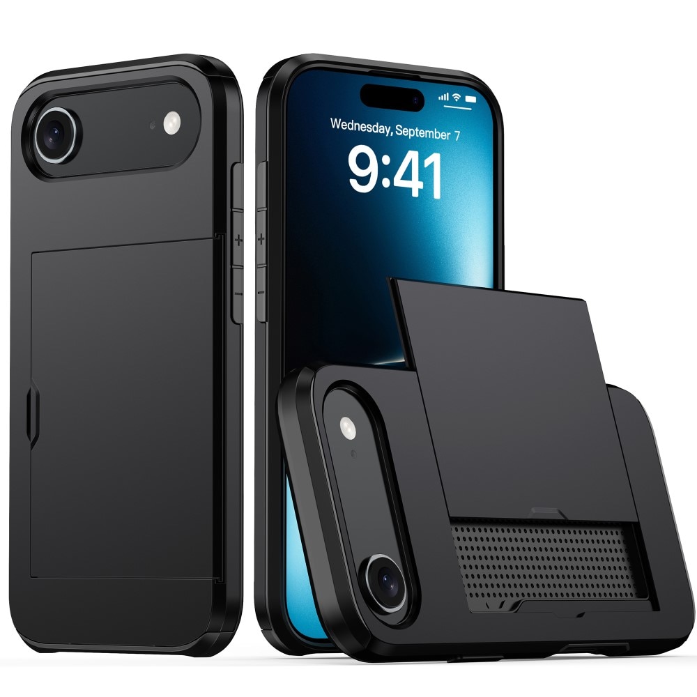 Funda con ranura para tarjetas iPhone 17 Air Negro