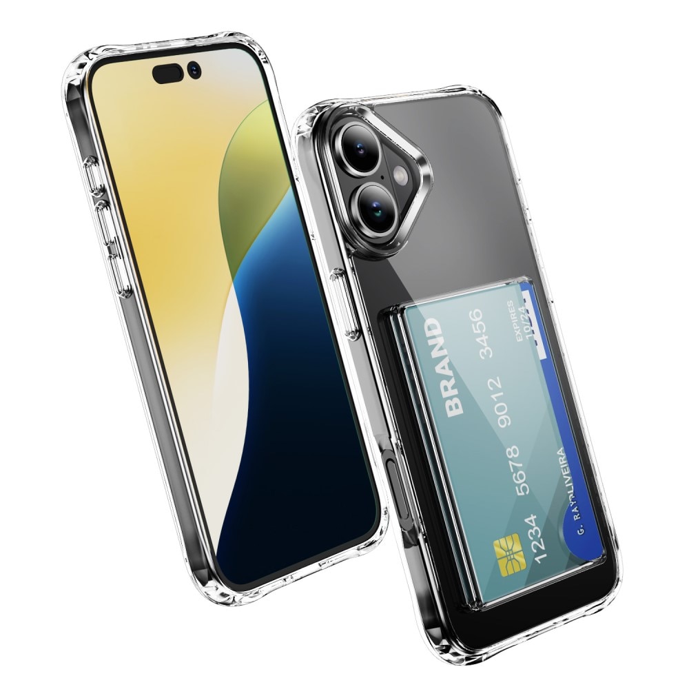 Funda híbrida con ranuras para tarjetas iPhone 17 Transparente