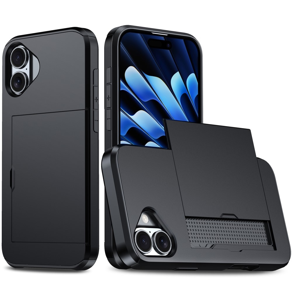 Funda con ranura para tarjetas iPhone 17 Negro