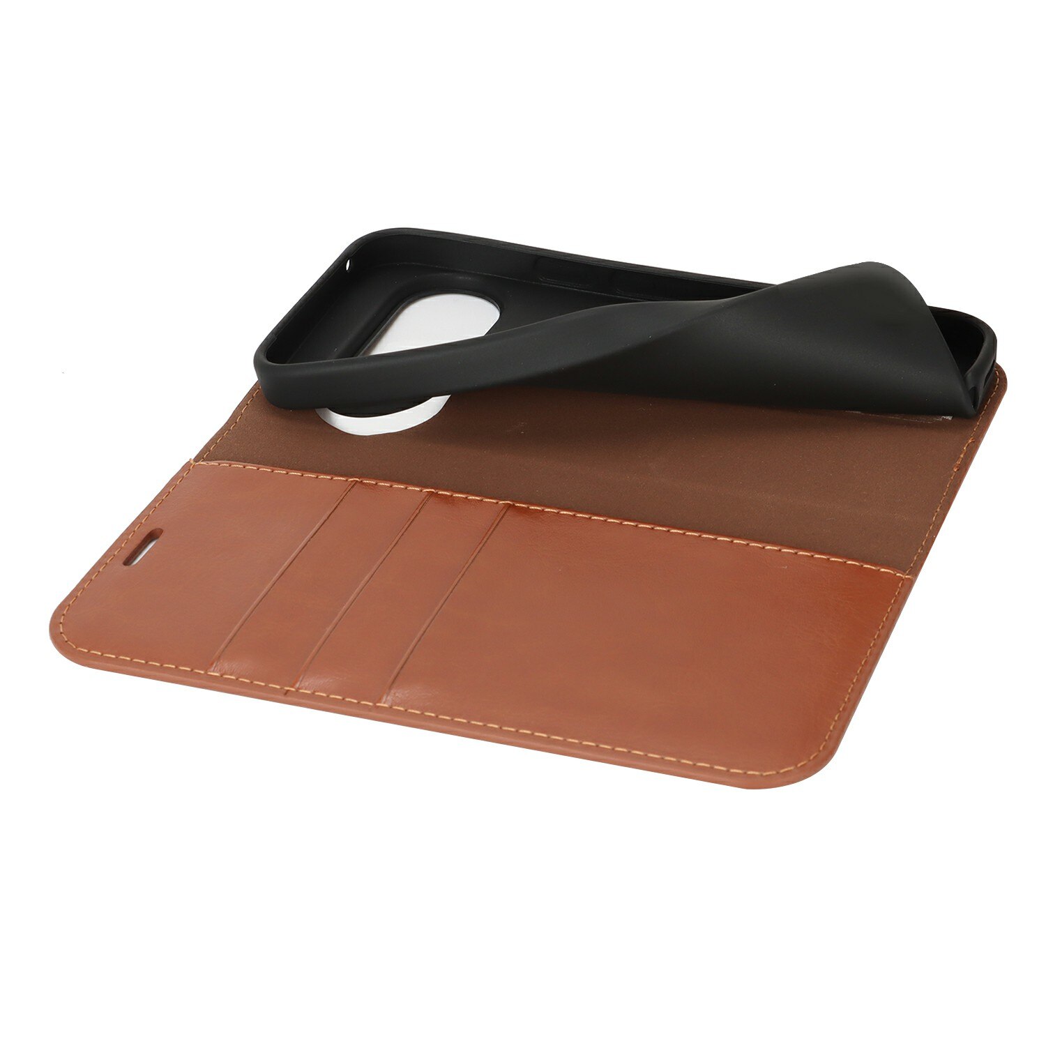Funda cartera de cuero genuino Google Pixel 10 Marrón