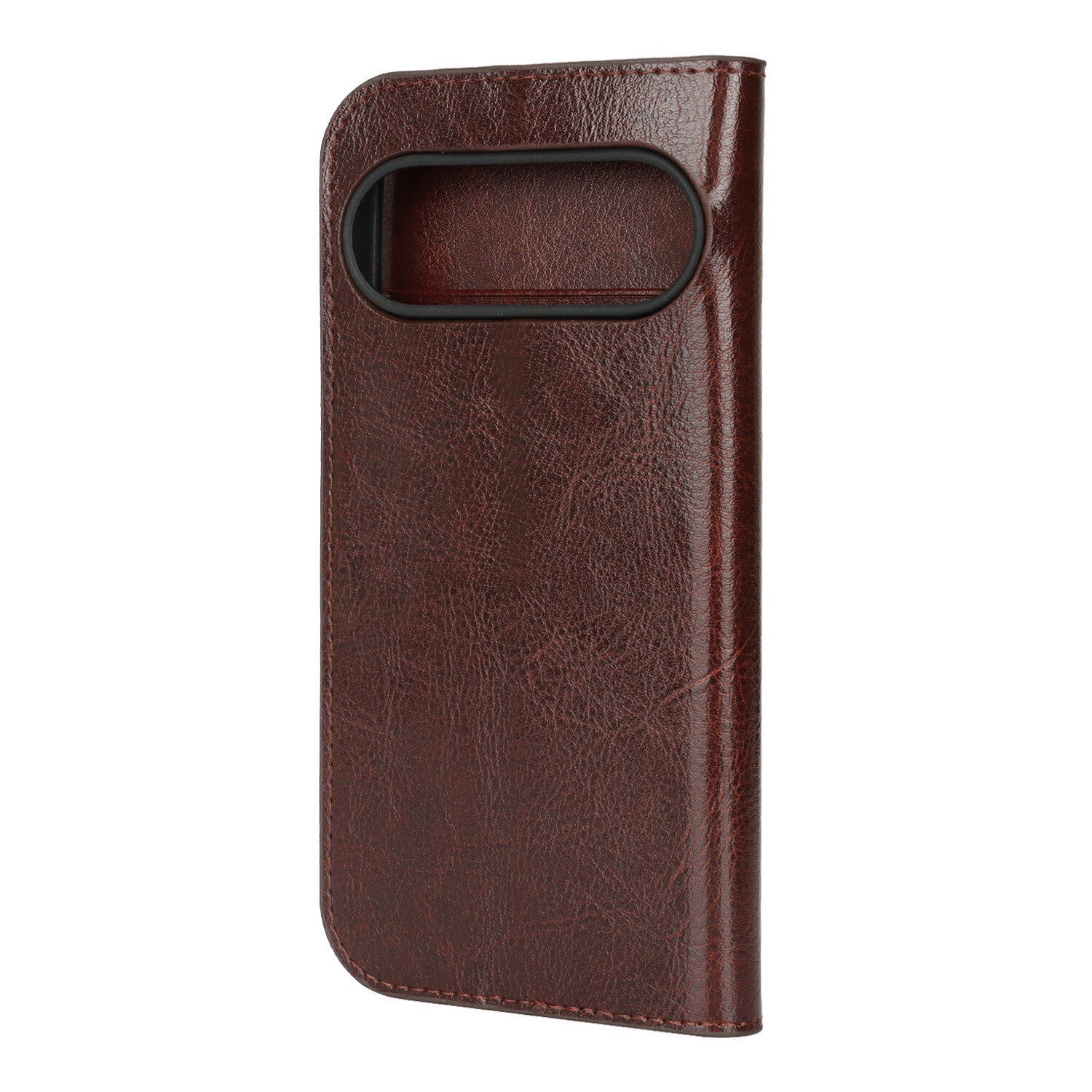 Funda cartera de cuero genuino Google Pixel 10 Marrón oscuro