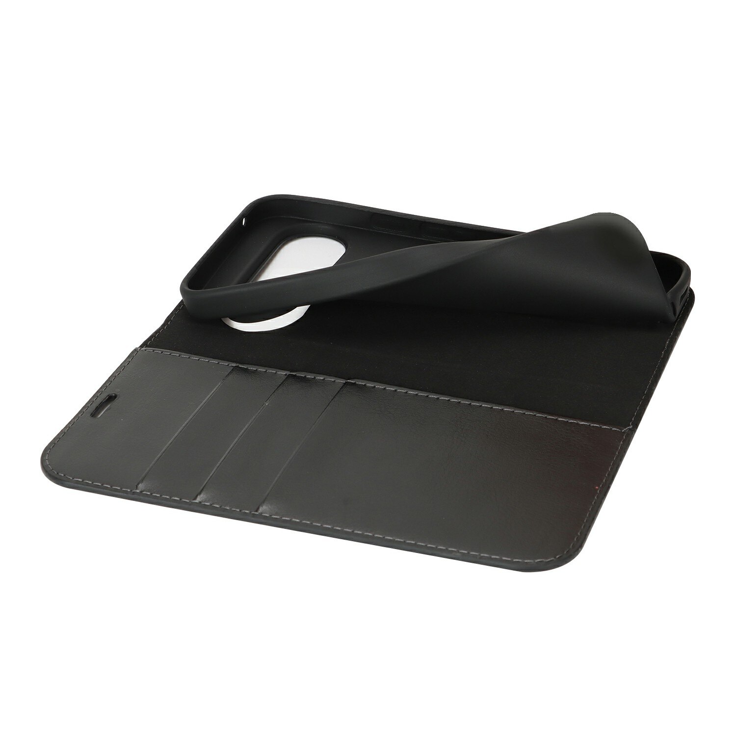 Funda cartera de cuero genuino Google Pixel 10 Pro XL Negro
