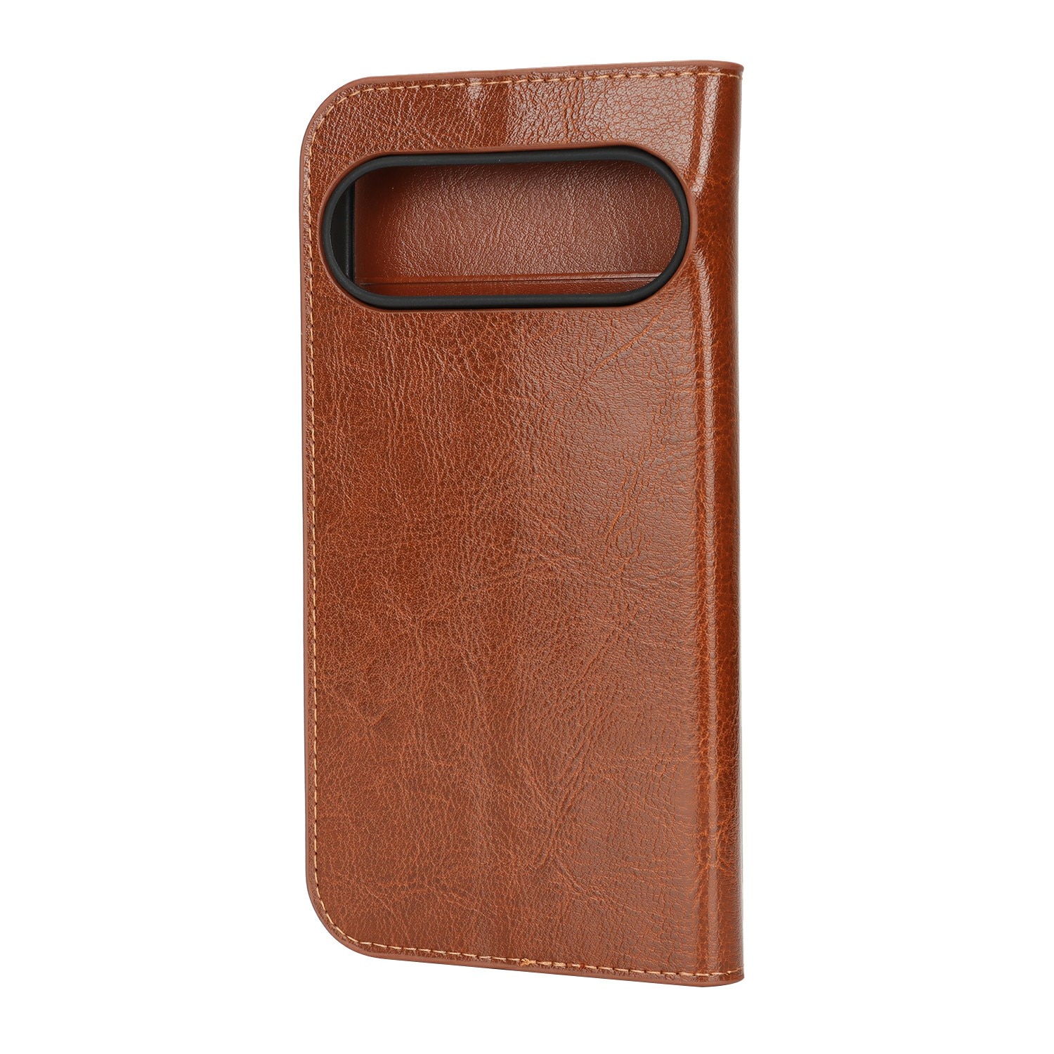 Funda cartera de cuero genuino Google Pixel 10 Pro XL Marrón
