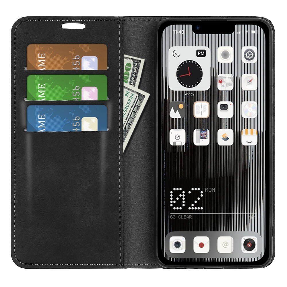 Funda delgada cartera Nothing Phone 1 Negro