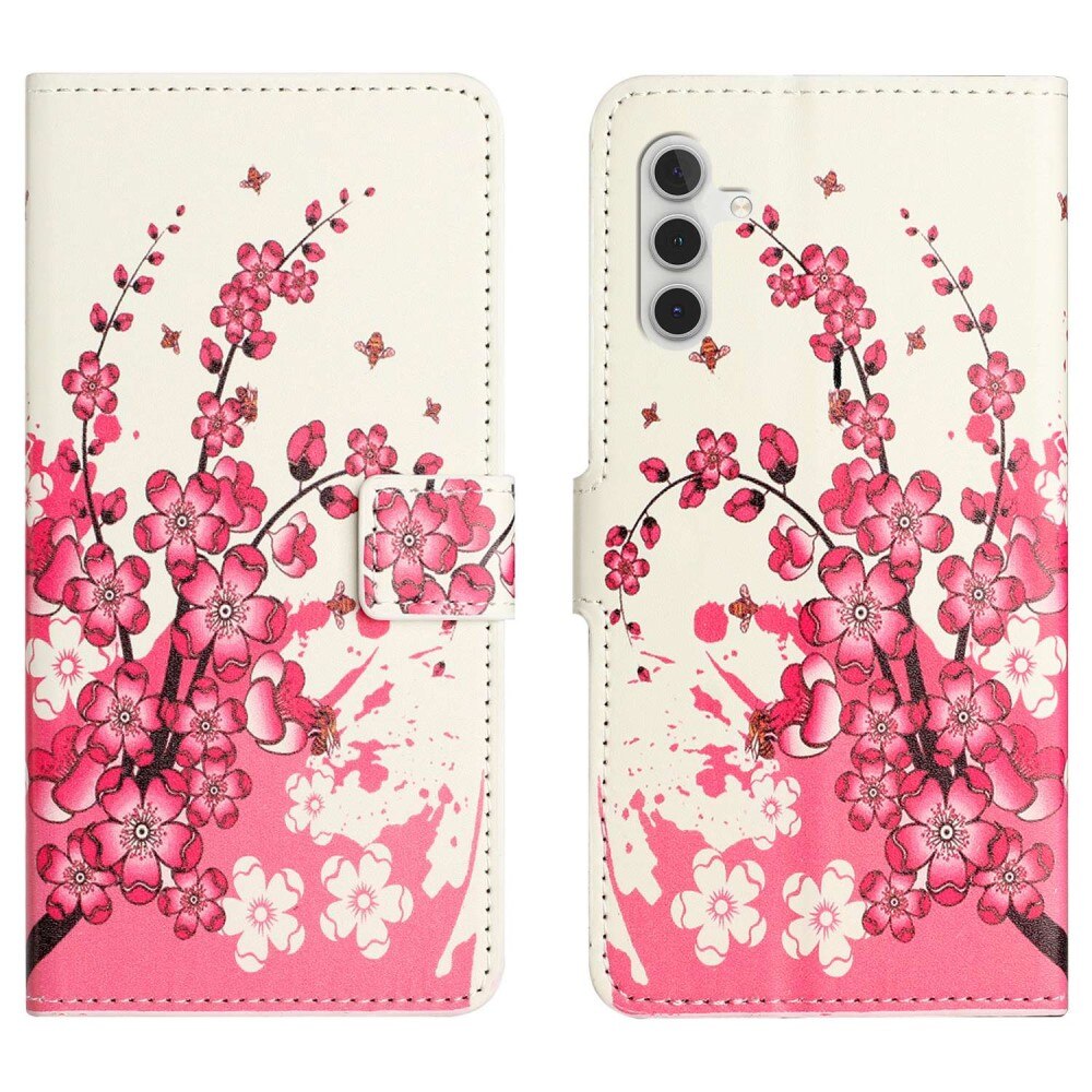 Cartera Samsung Galaxy A14 flores de cerezo