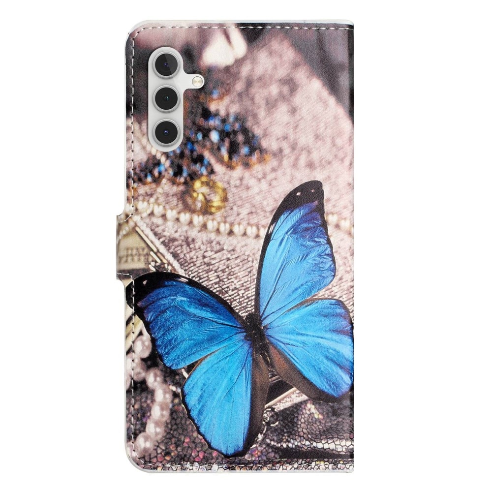 Cartera Samsung Galaxy A14 mariposa azul
