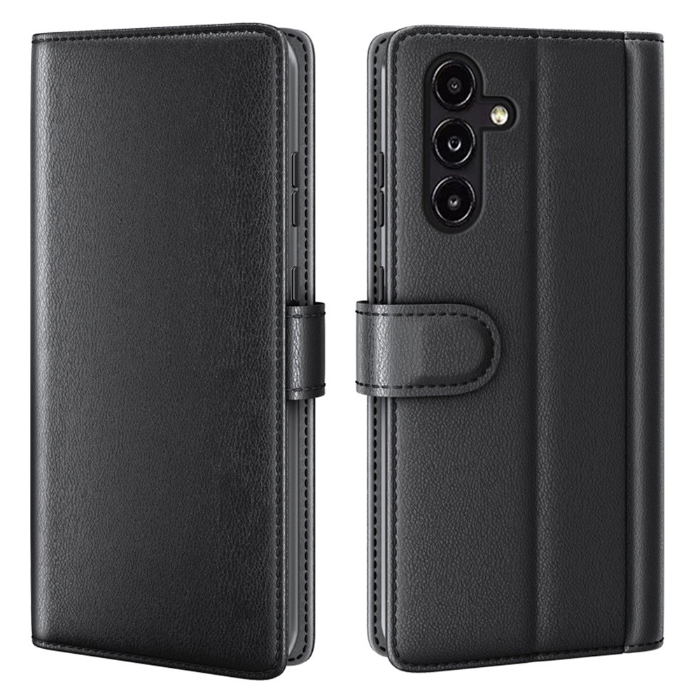 Funda de cuero genuino Samsung Galaxy A14, negro