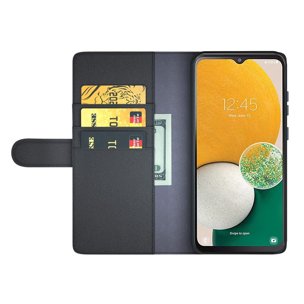 Funda de cuero genuino Samsung Galaxy A14, Negro