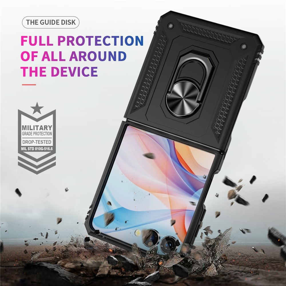 Funda híbrida Tech Ring Samsung Galaxy Z Flip 7 negro
