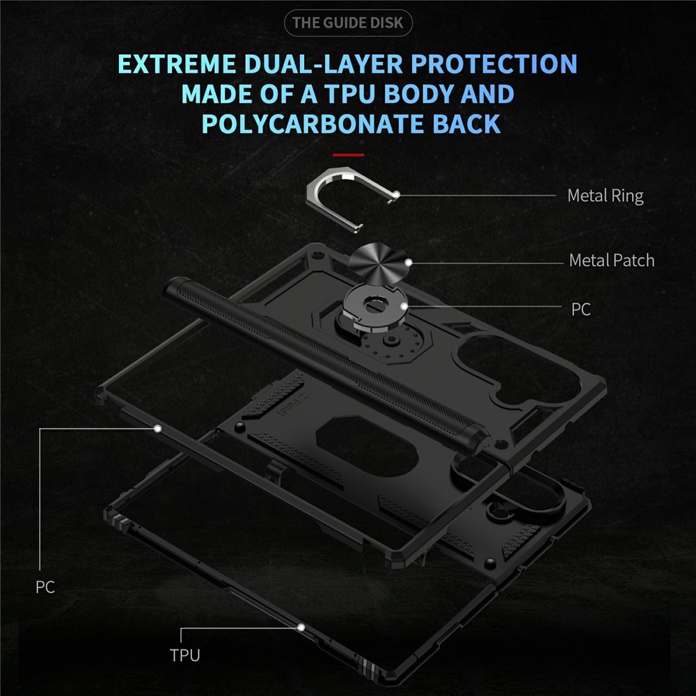 Funda híbrida Tech Ring Samsung Galaxy Z Fold 7 negro