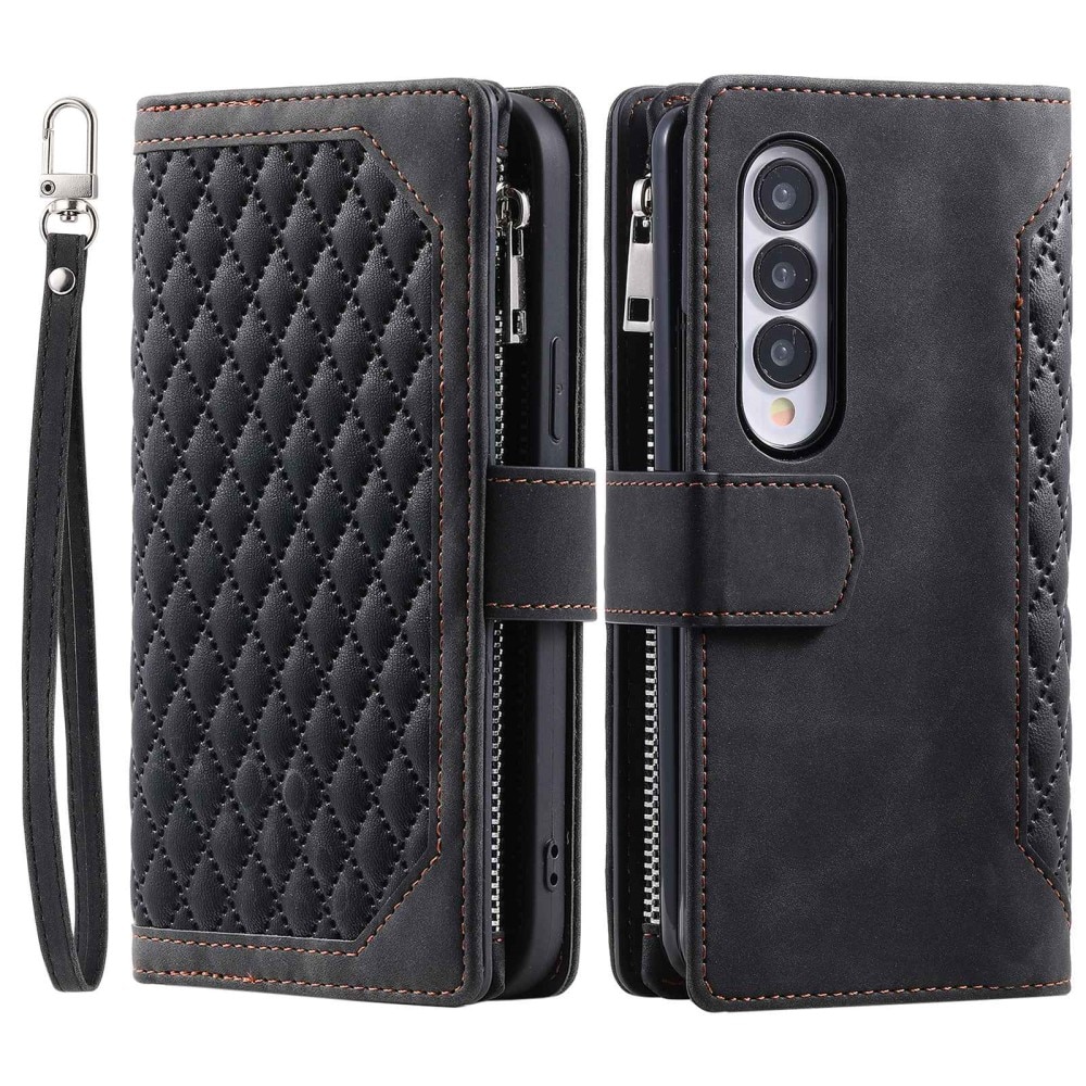 Funda acolchada tipo billetera Samsung Galaxy Z Fold 4 Negro