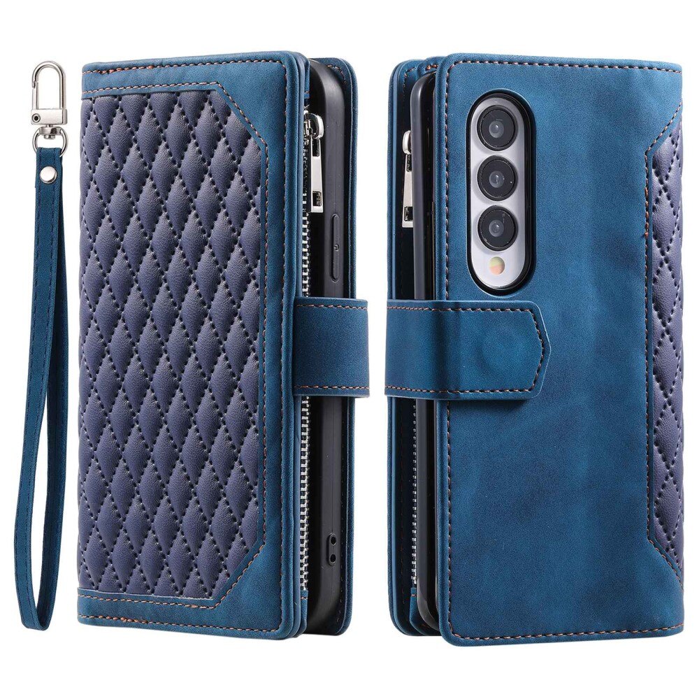 Funda acolchada tipo billetera Samsung Galaxy Z Fold 4 Azul