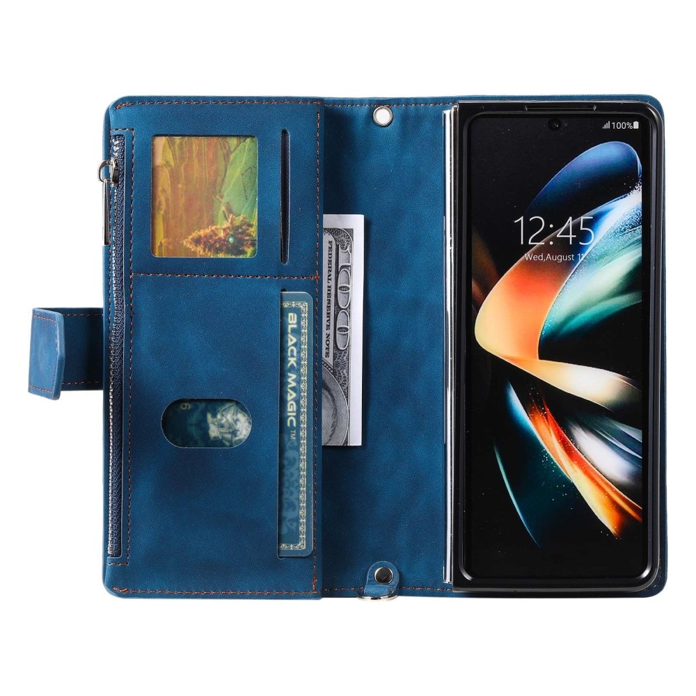 Funda acolchada tipo billetera Samsung Galaxy Z Fold 4 Azul