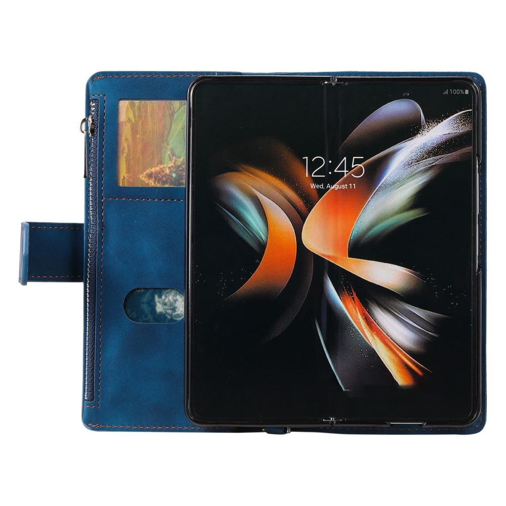 Funda acolchada tipo billetera Samsung Galaxy Z Fold 4 Azul