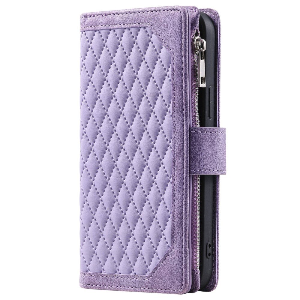 Funda acolchada tipo billetera Samsung Galaxy Z Fold 4 Púrpura