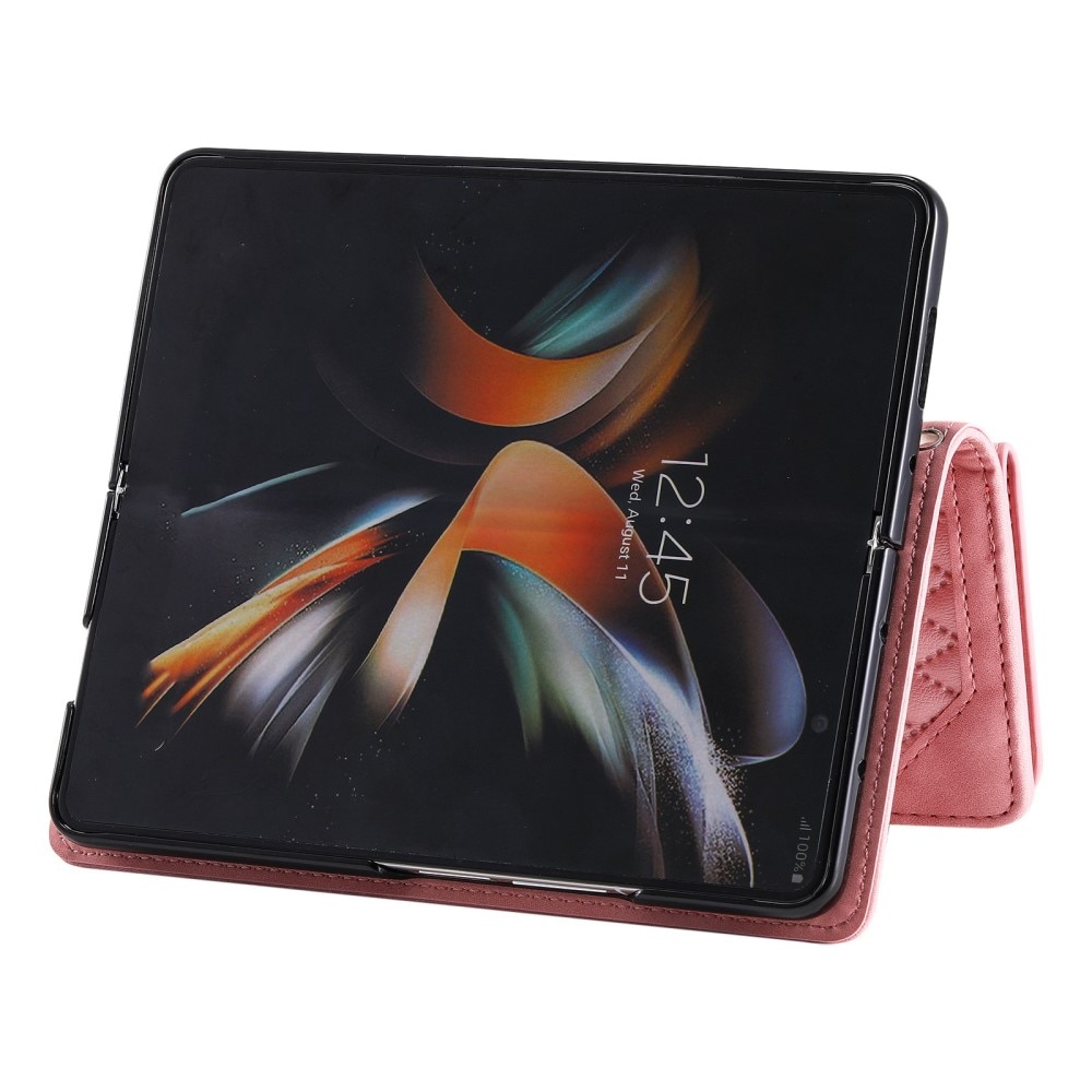Funda acolchada tipo billetera Samsung Galaxy Z Fold 4 Rosa