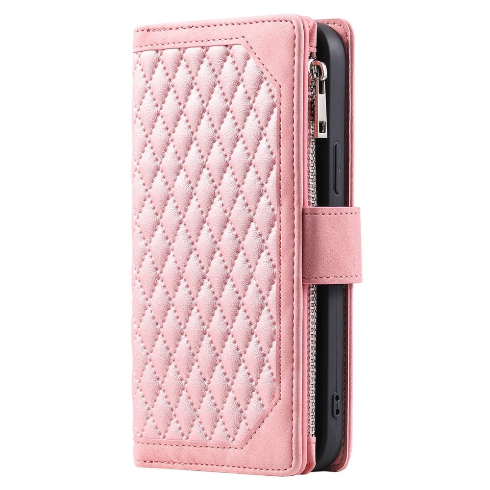 Funda acolchada tipo billetera Samsung Galaxy Z Fold 4 Rosado