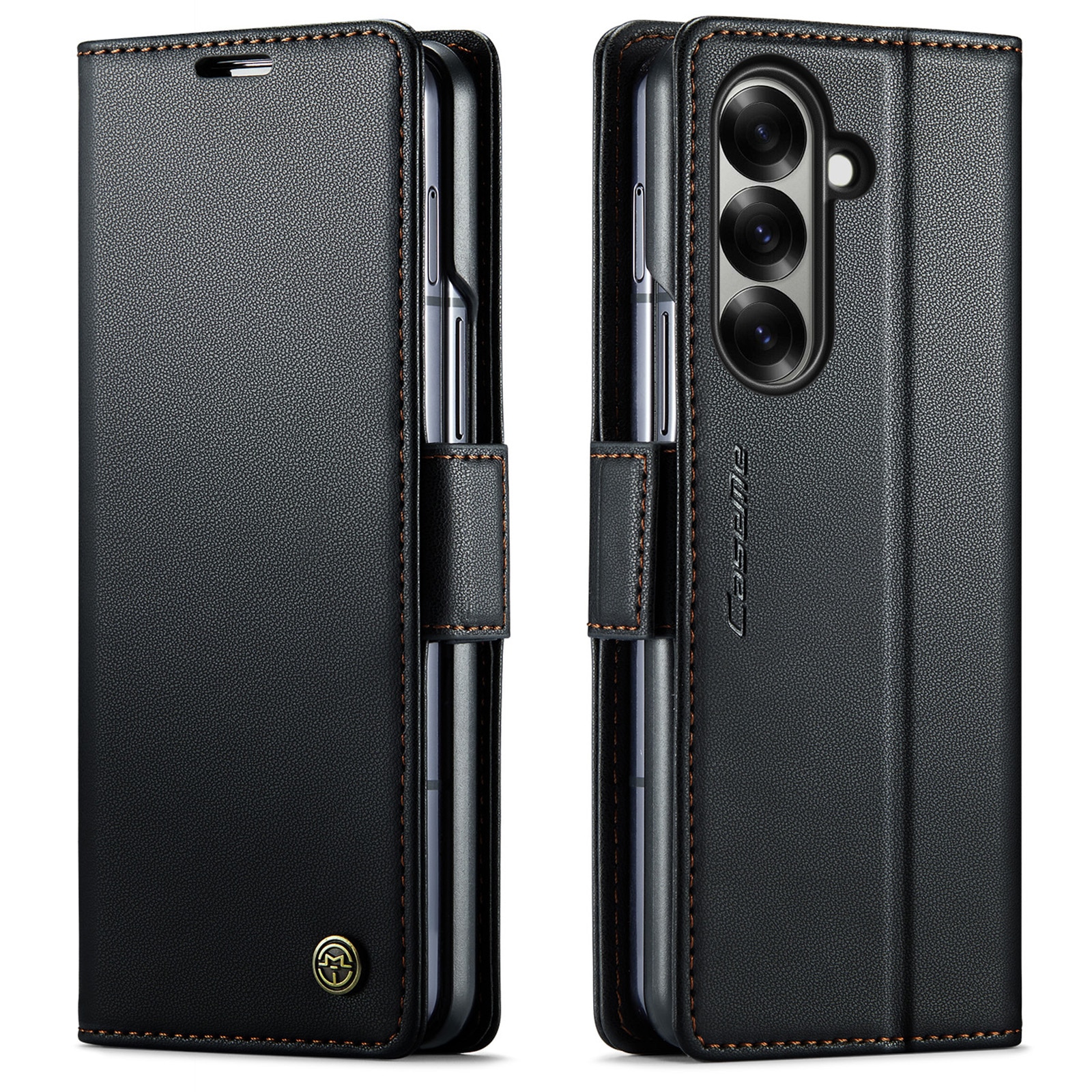 Funda delgada con solapa anti-RFID Samsung Galaxy Z Fold 7 negro