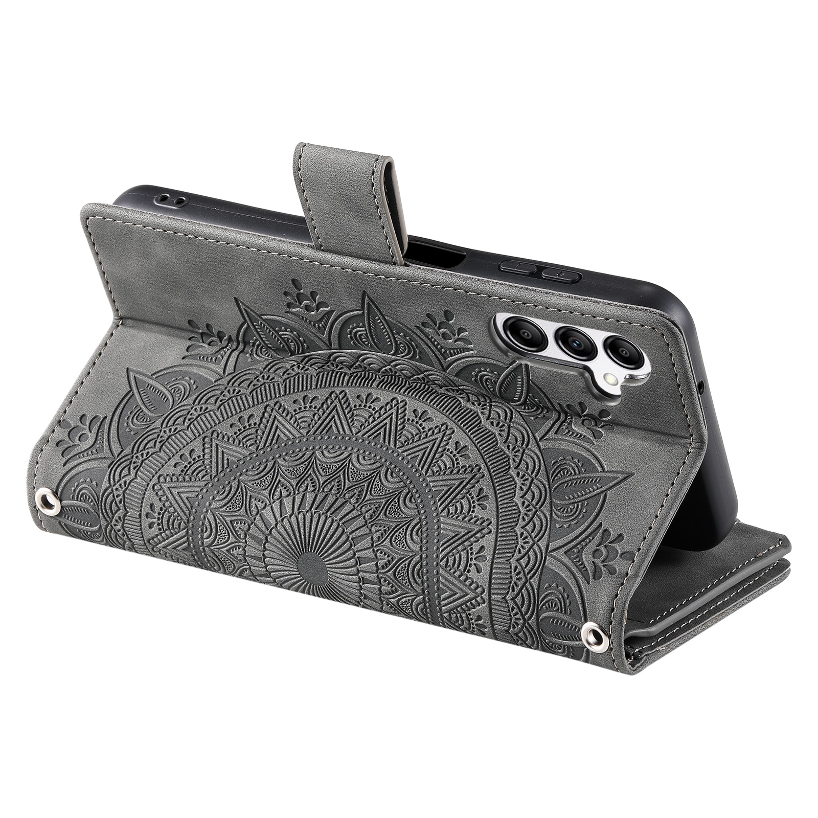 Funda Mandala tipo billetera Samsung Galaxy S25 FE, Gris