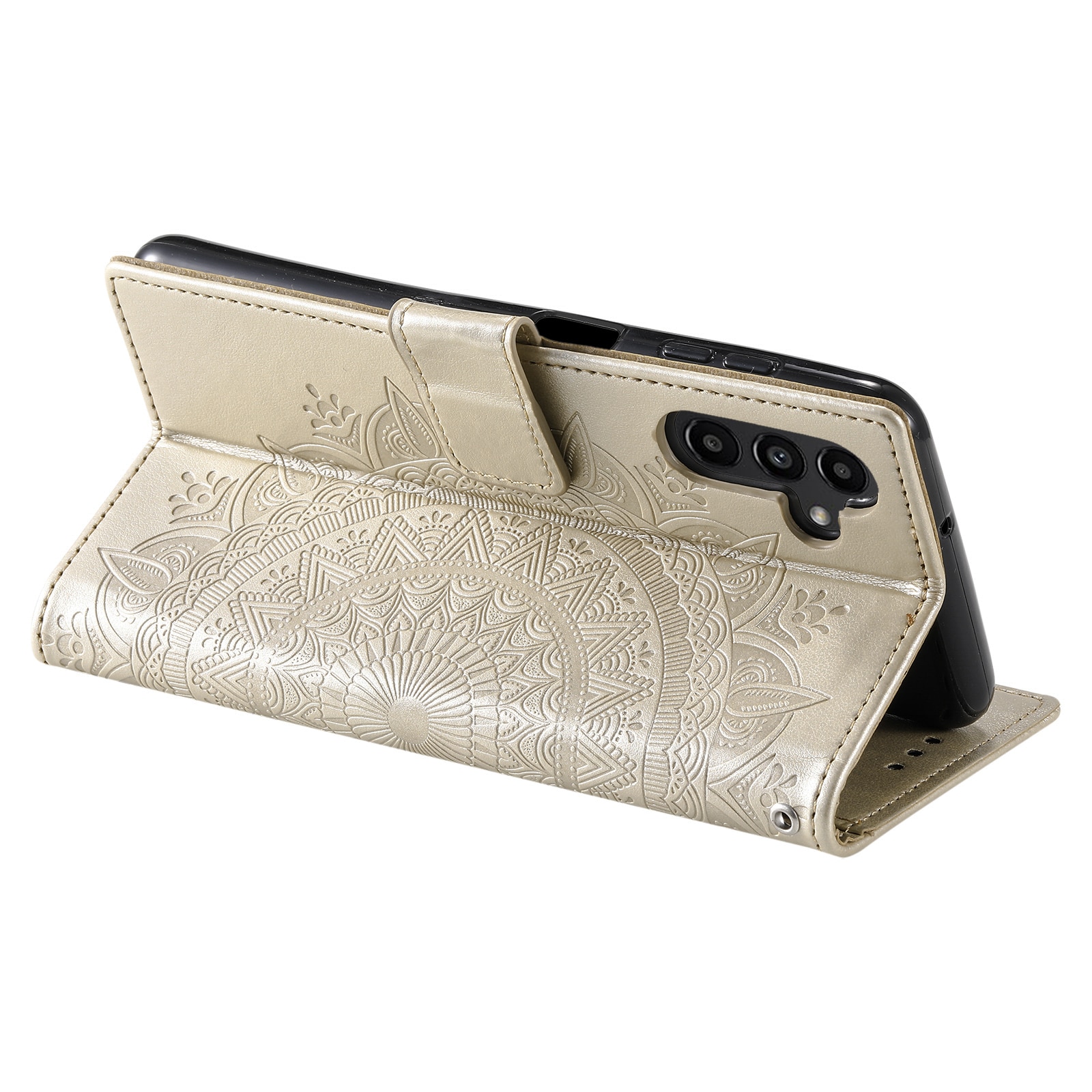 Funda de Cuero Mandala Samsung Galaxy S25 FE Oro