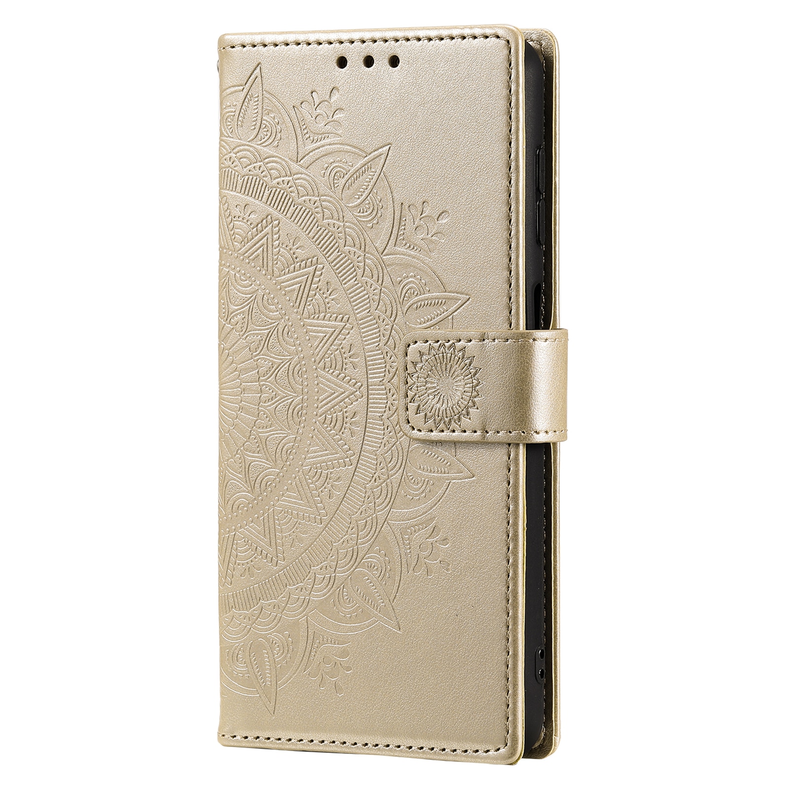 Funda de Cuero Mandala Samsung Galaxy S25 FE Oro