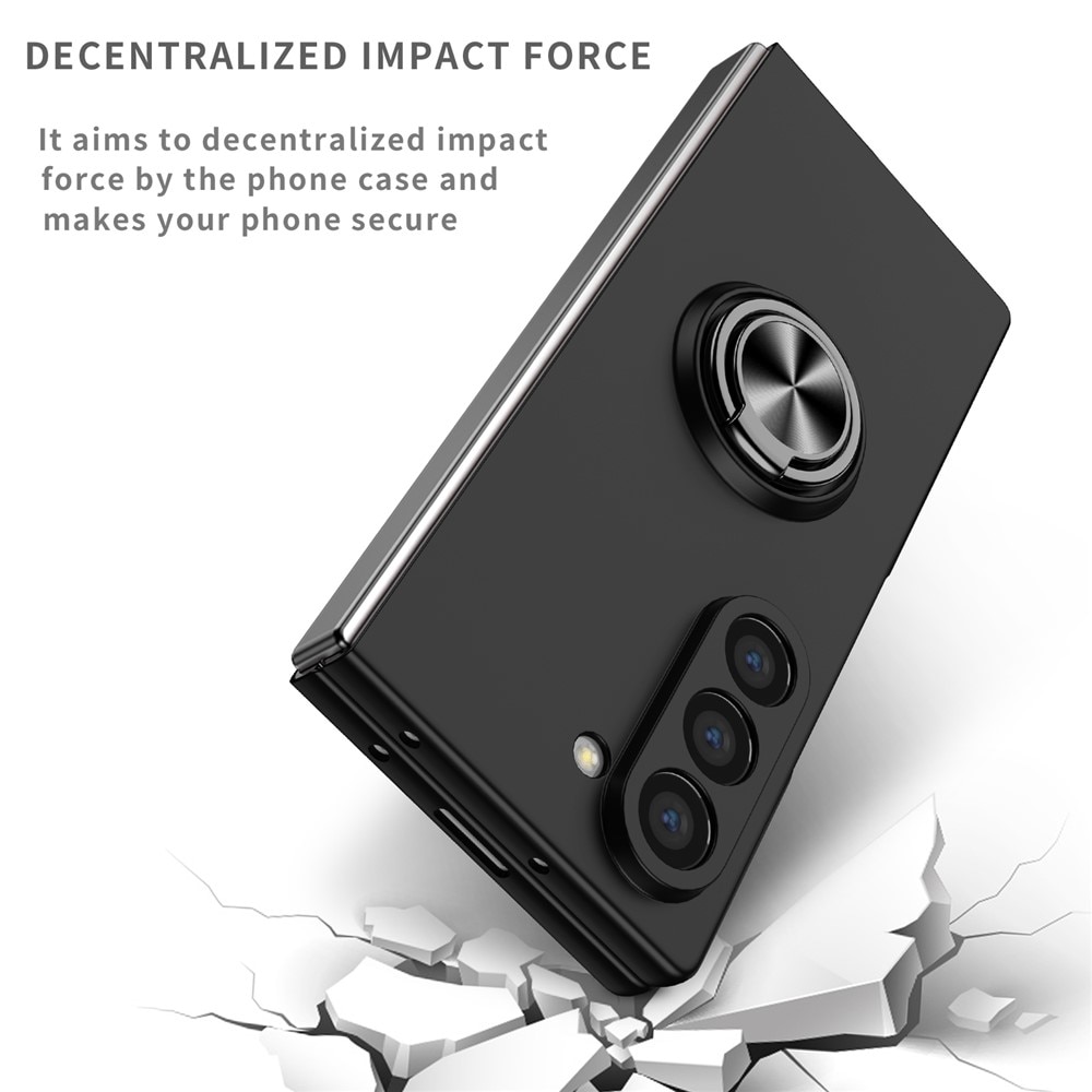 Funda magnética con porta anillos Samsung Galaxy Z Fold 7 negro