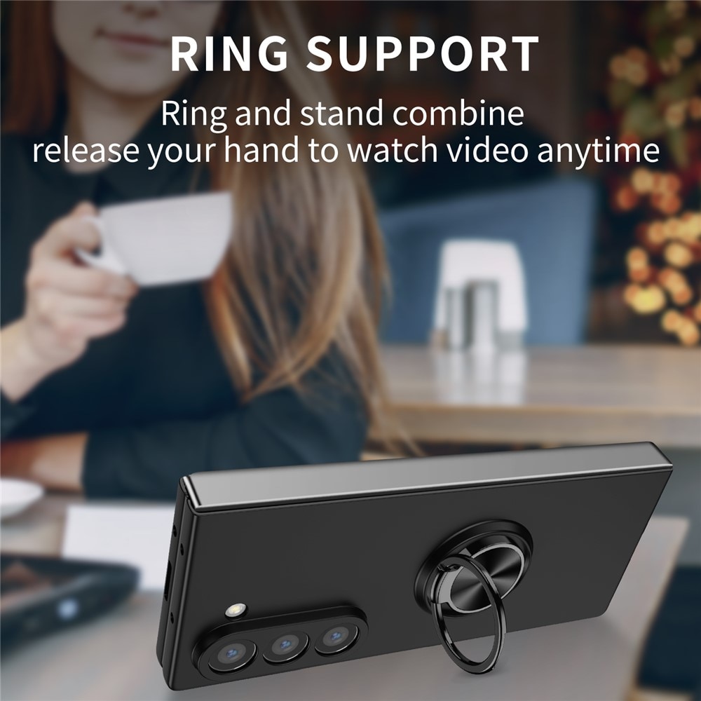 Funda magnética con porta anillos Samsung Galaxy Z Fold 7 negro