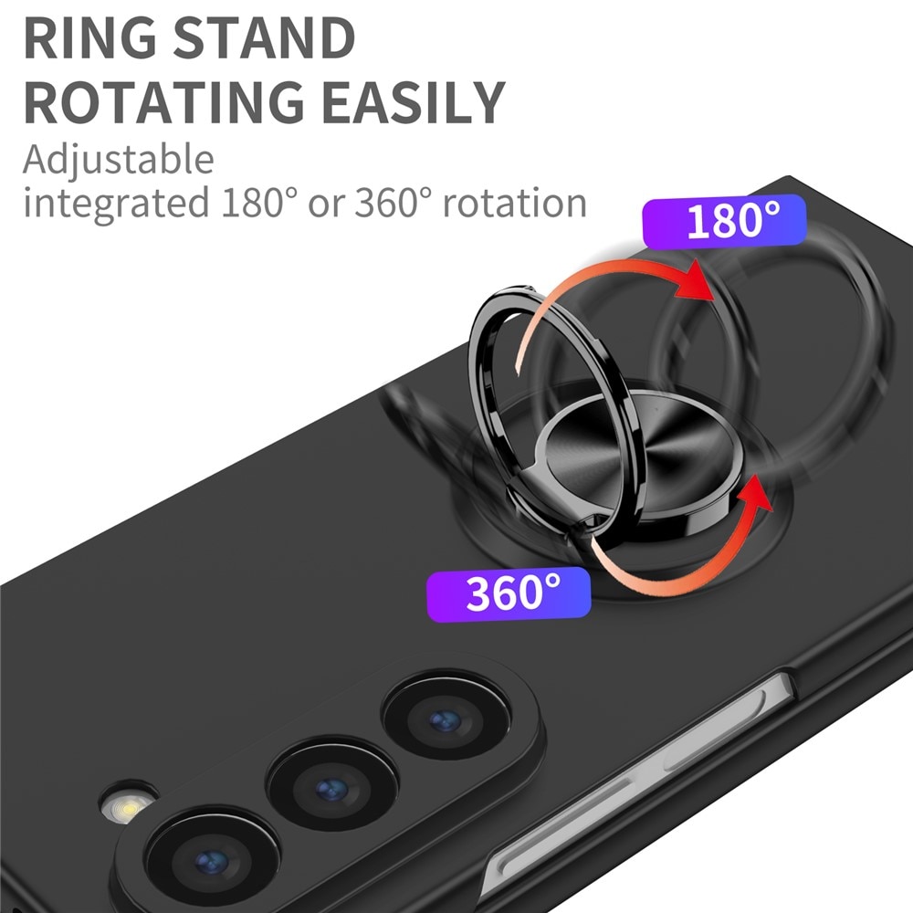 Funda magnética con porta anillos Samsung Galaxy Z Fold 7 negro
