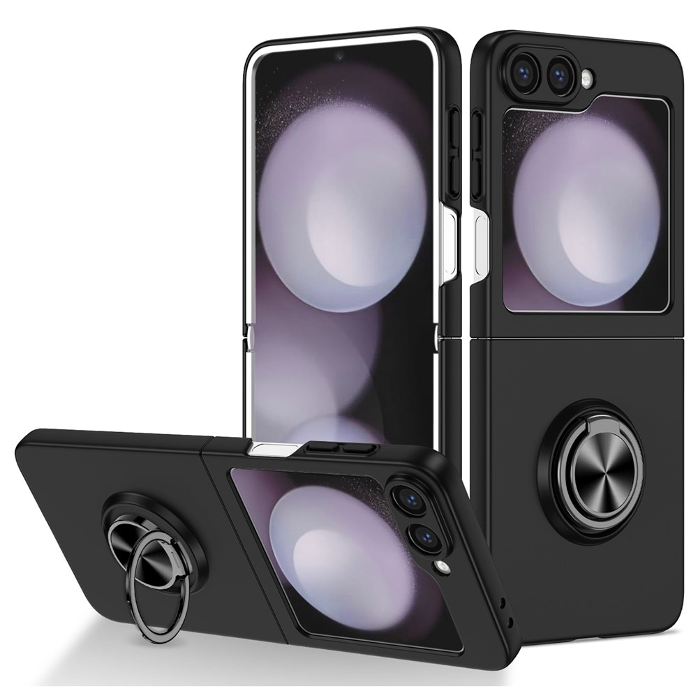 Funda magnética con porta anillos Samsung Galaxy Z Flip 7 negro