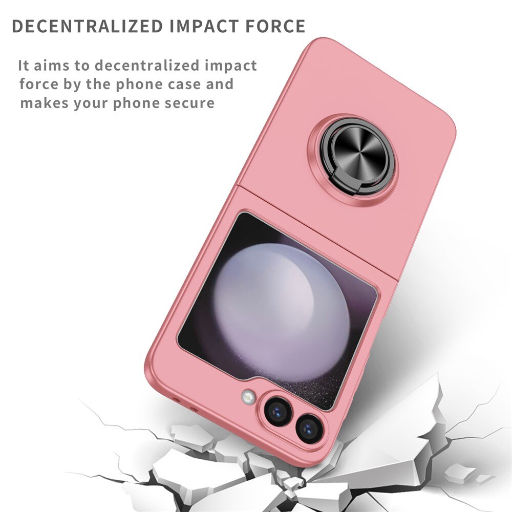 Funda magnética con porta anillos Samsung Galaxy Z Flip 7 Rosa