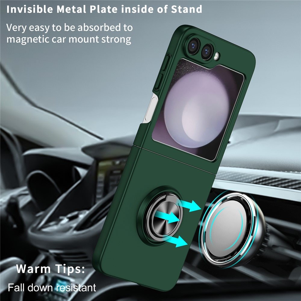 Funda magnética con porta anillos Samsung Galaxy Z Flip 7 Verde